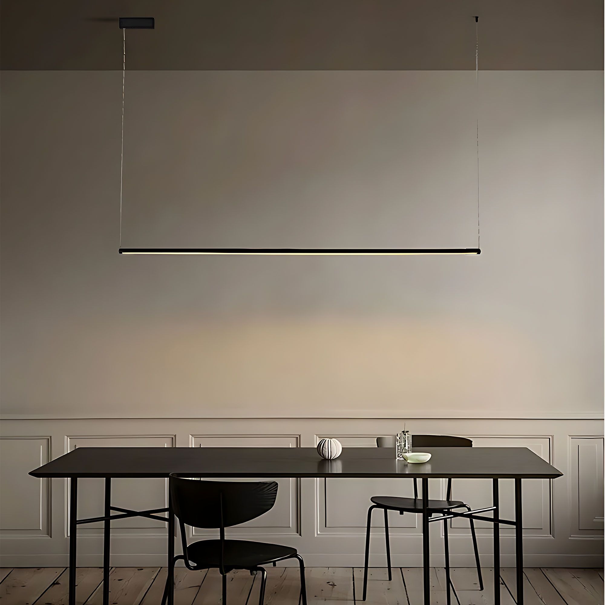 Toolight, LED závesné osvetlenie 120cm, 15W, 3000K, LHJ031-CP, čierna matná, OSW-50014