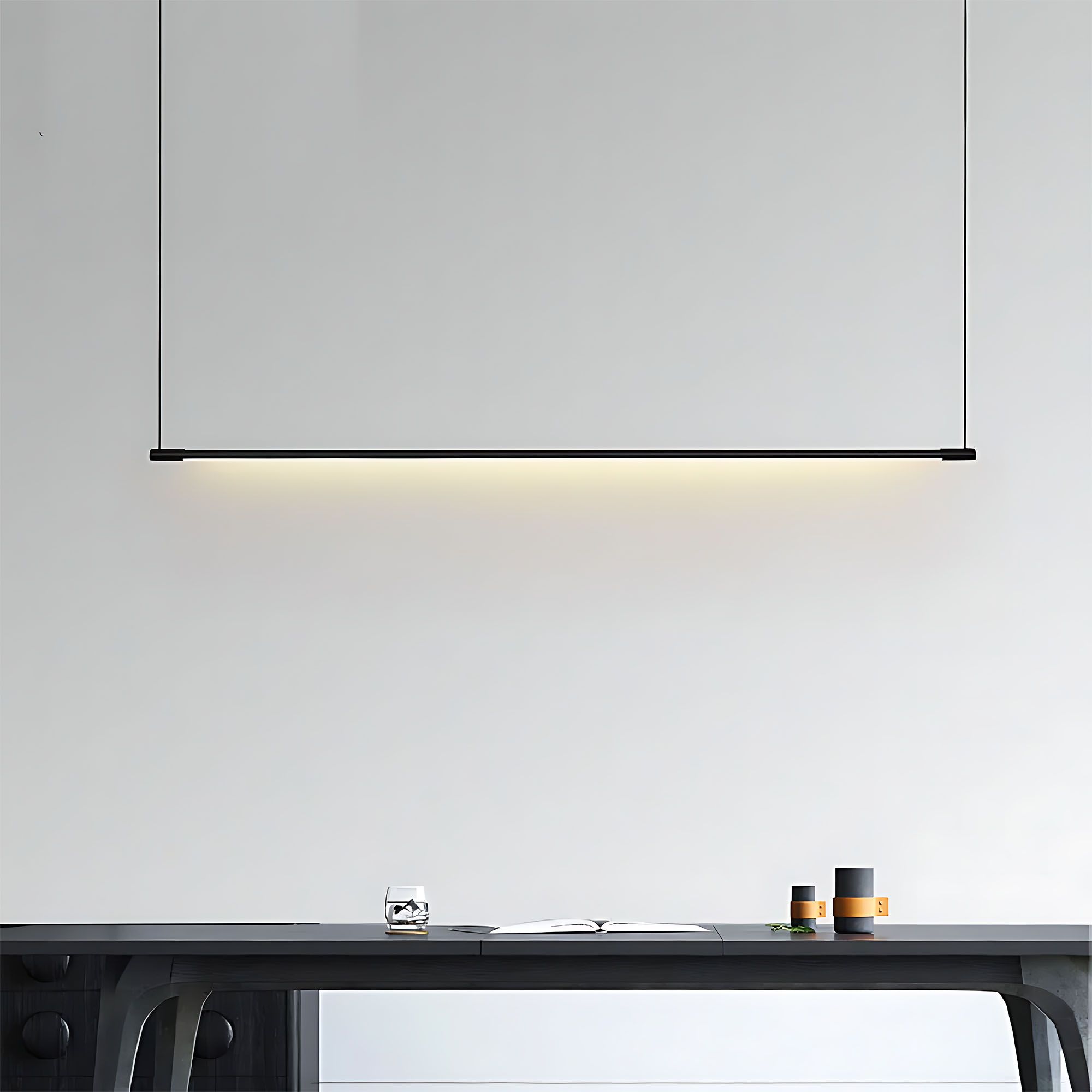 Toolight, LED závesné osvetlenie 120cm, 15W, 3000K, LHJ031-CP, čierna matná, OSW-50014