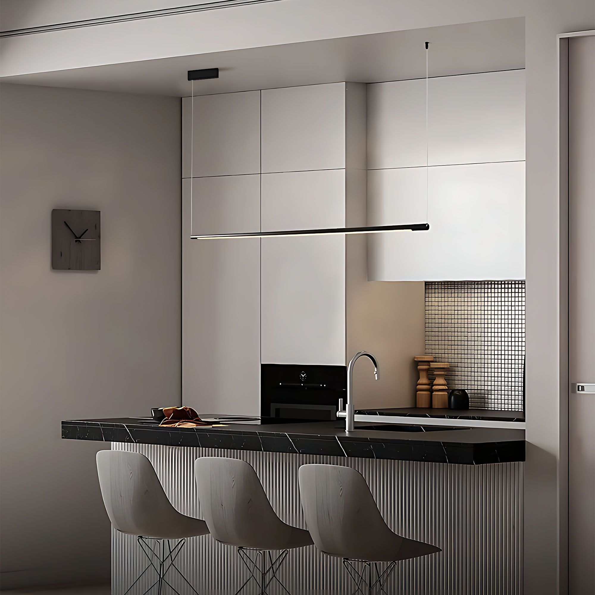 Toolight, LED závesné osvetlenie 150cm, 18W, 3000K, LHJ032-CP, čierna matná, OSW-50015