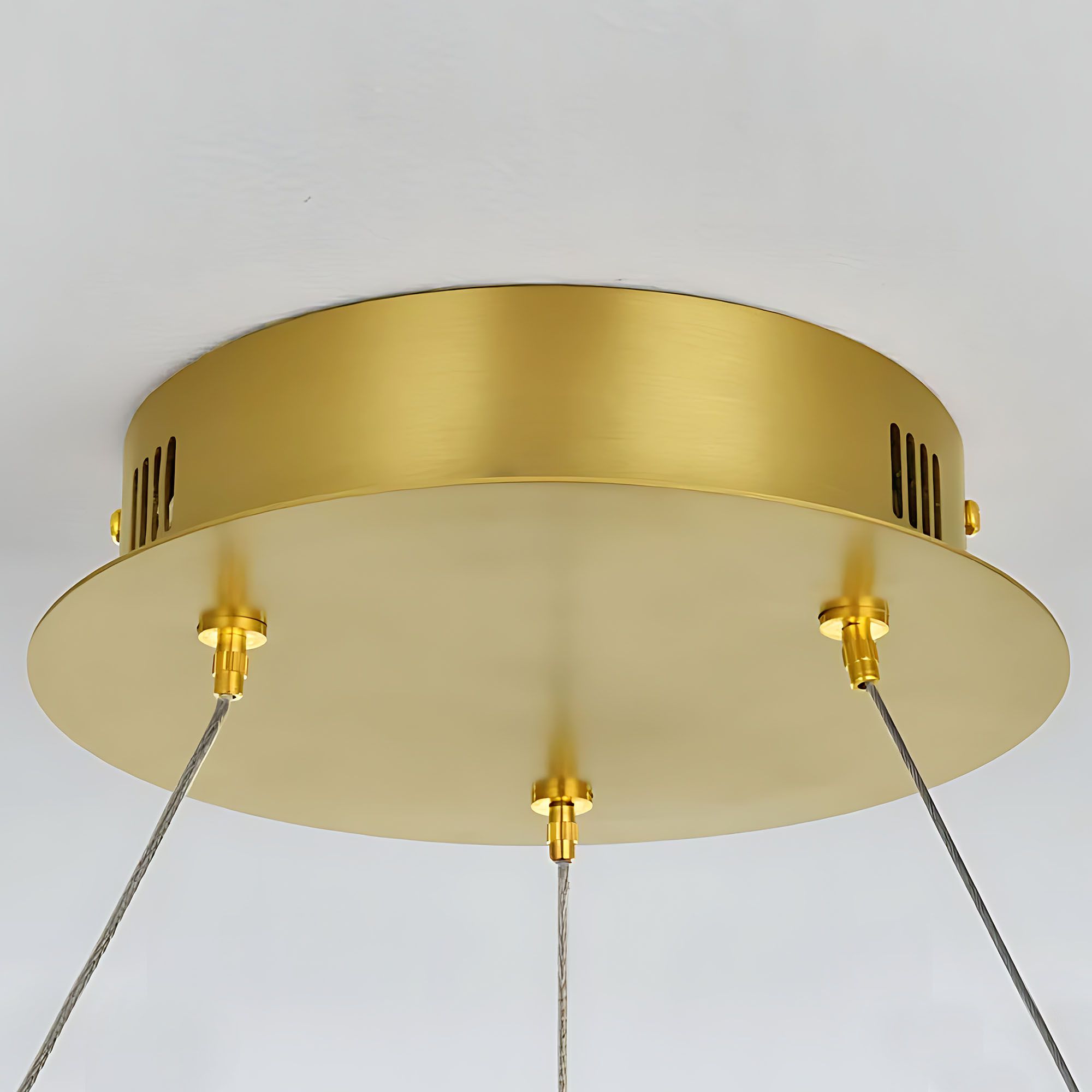 Toolight, LED závesné osvetlenie 80cm, 50W, 3000K, LHJ047-CP, zlatá lesklá, OSW-50022