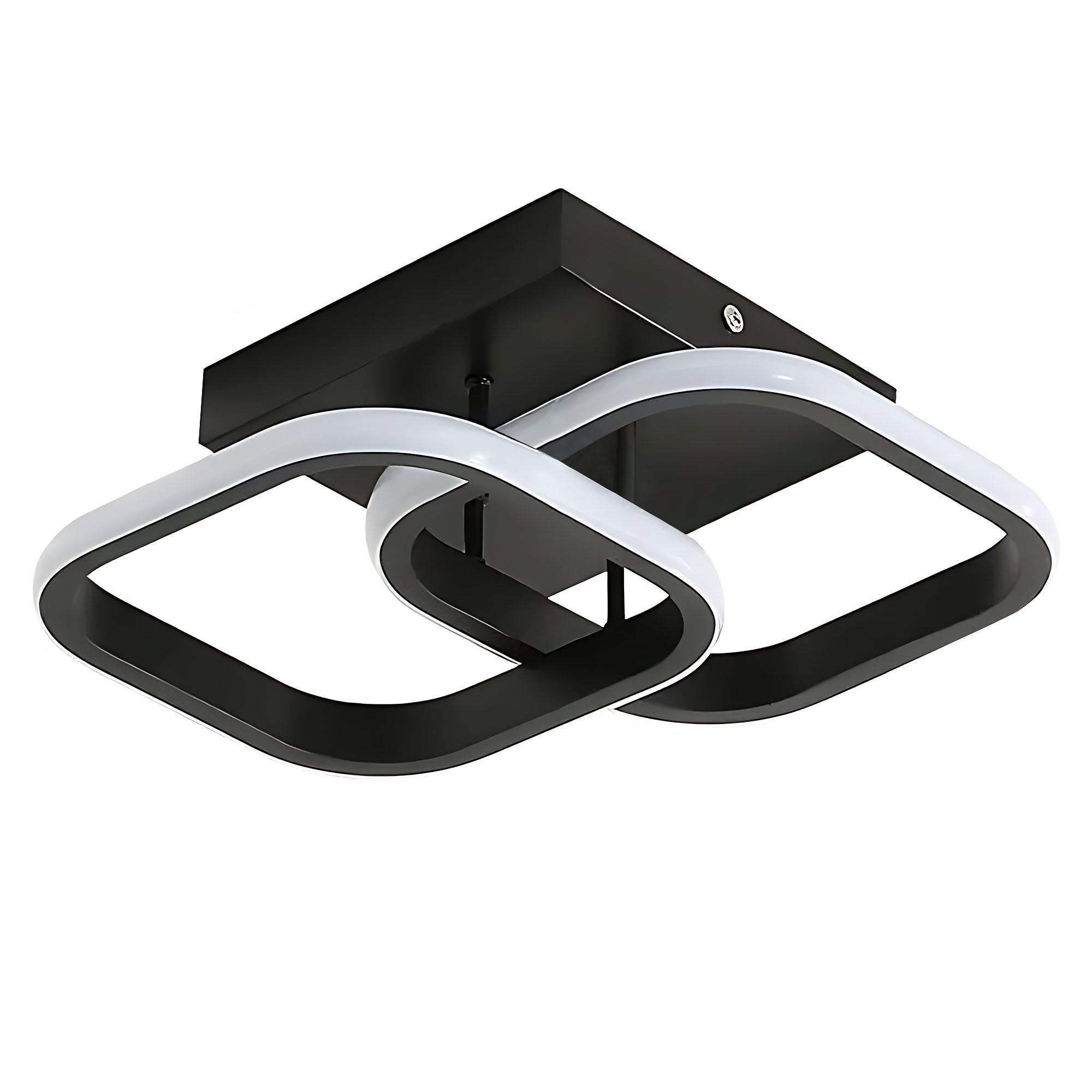 Toolight, LED stropné svietidlo 23x23cm, 22W, 3000K, LHJ074-C, čierna matná, OSW-50034