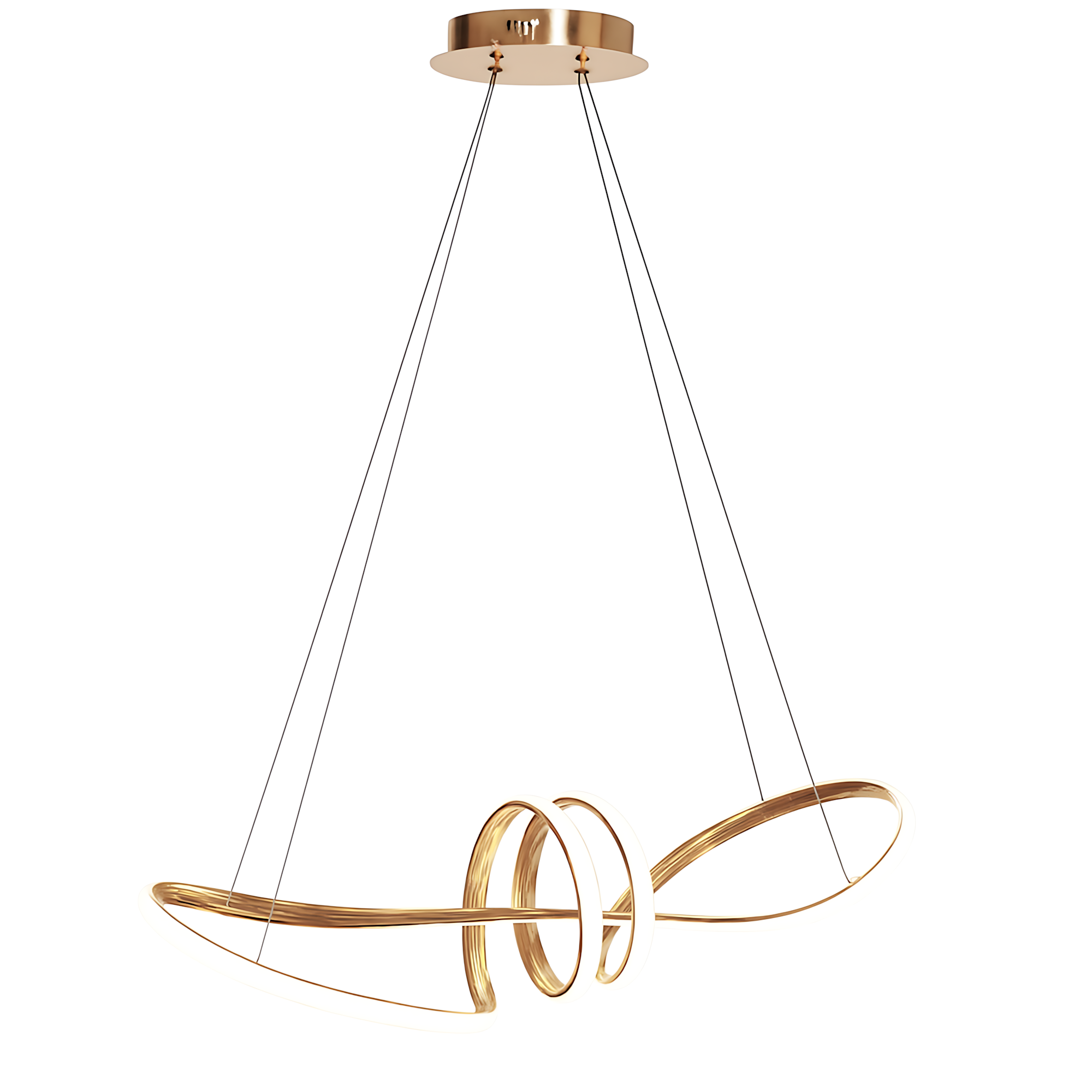 Toolight, LED závesné osvetlenie 120cm, 48W, 3000K, LHJ036-CP, zlatá, OSW-50016