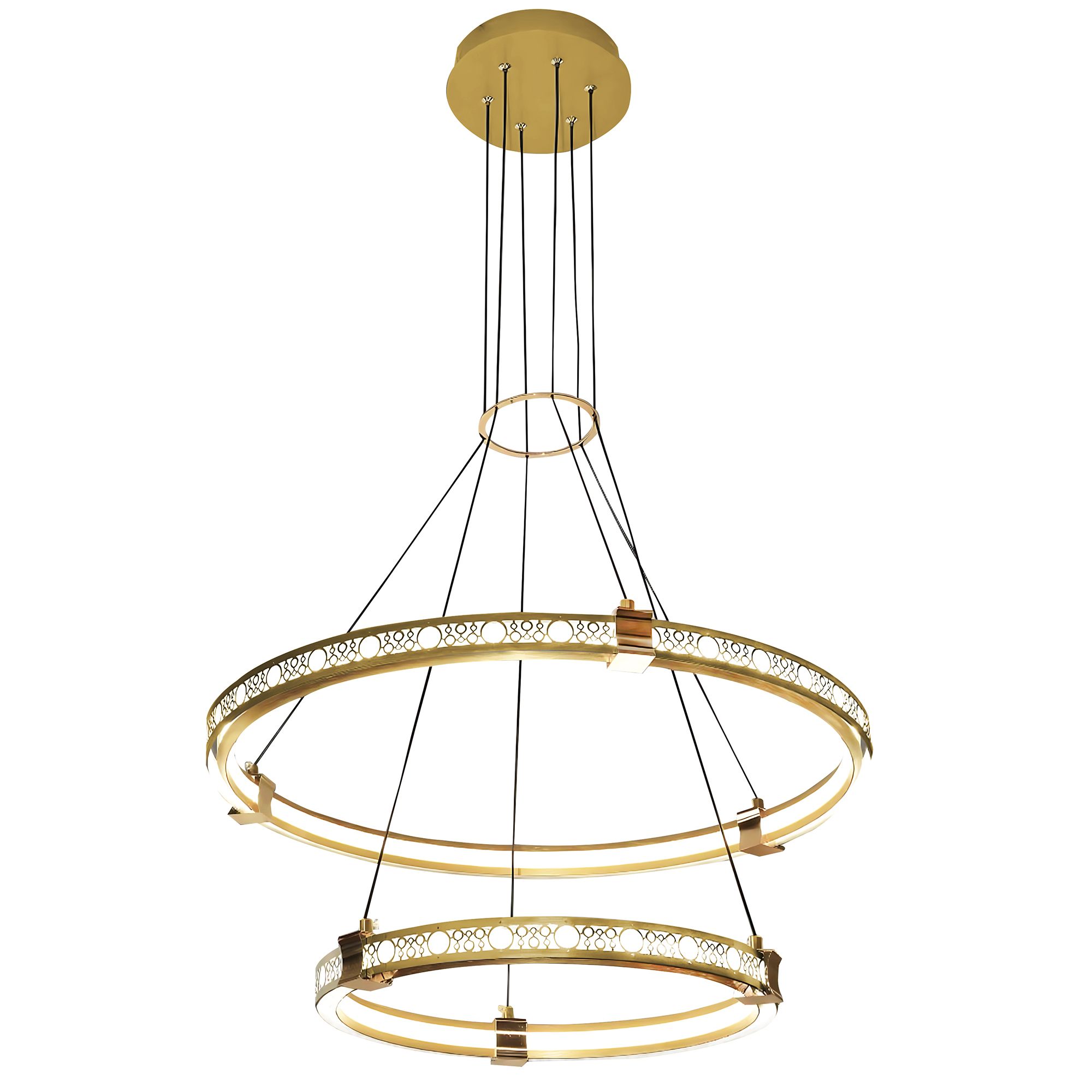 Toolight, LED stropné osvetlenie, 60W, 3000K, LHJ037-CP2, zlatá, OSW-50017