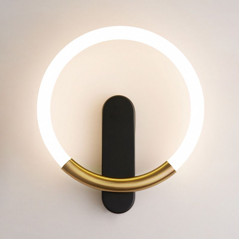 Toolight, LED nástenné svietidlo 25x29cm, 7W, 3000K, LHJ068-W C, čierna-zlatá matná, OSW-60036