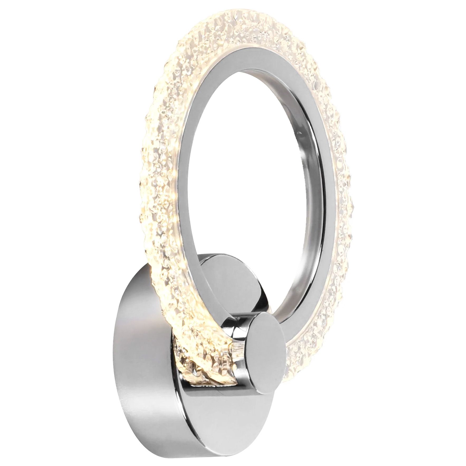Toolight, LED nástenné svietidlo 22x19cm, 8W, 3000K, LHJ067-W, chrómová, OSW-60035