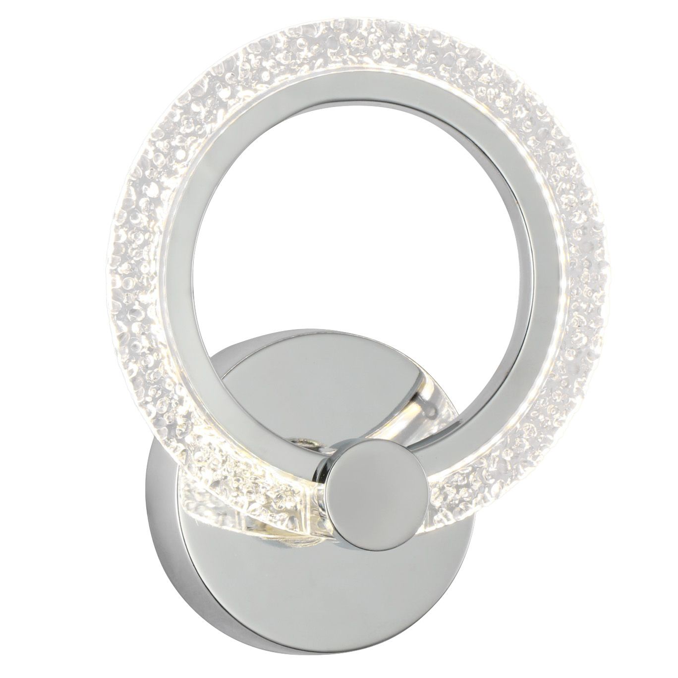 Toolight, LED nástenné svietidlo 22x19cm, 8W, 3000K, LHJ067-W, chrómová, OSW-60035