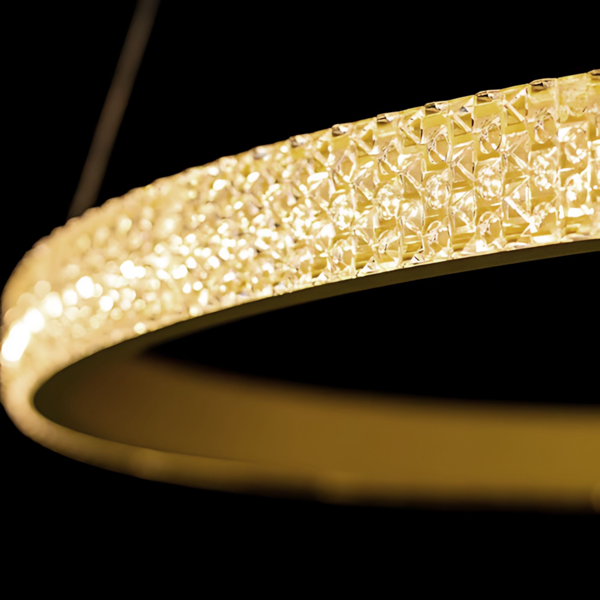 Toolight, LED závesné osvetlenie, 38W, 3000K, LHJ044-CP2, zlatá, OSW-60027