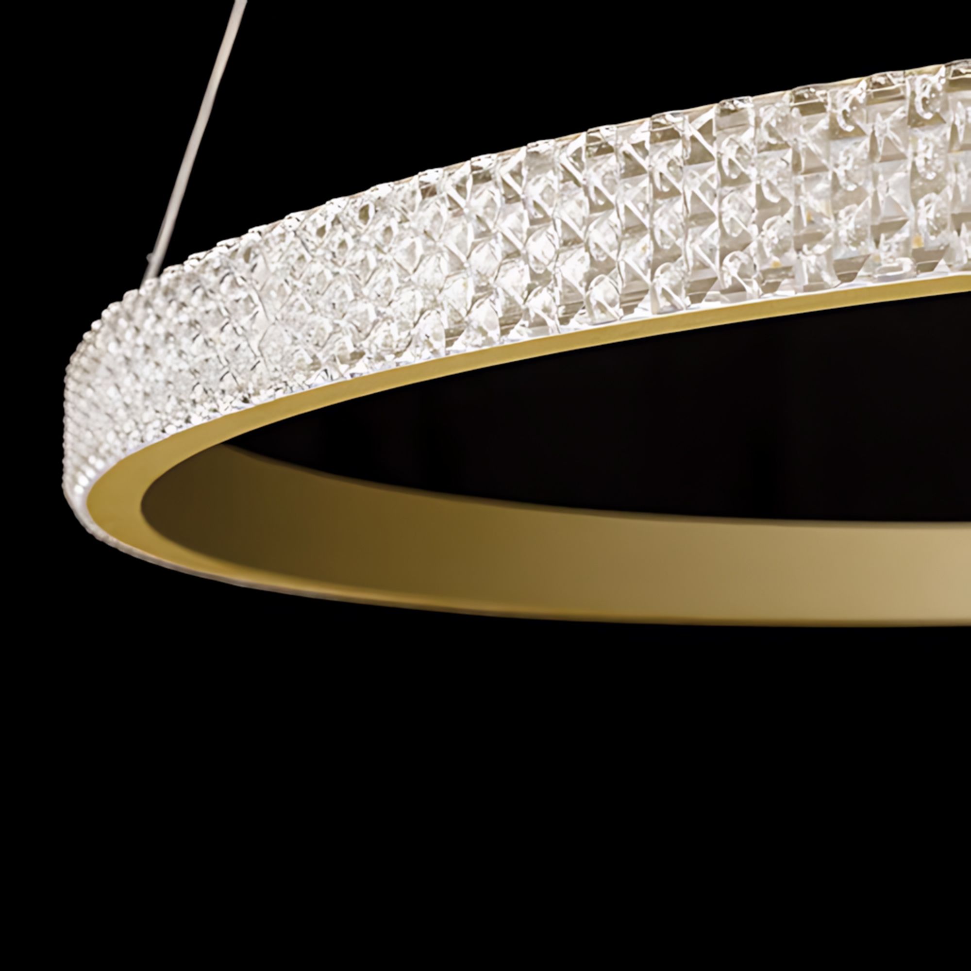 Toolight, LED závesné osvetlenie, 38W, 3000K, LHJ044-CP2, zlatá, OSW-60027