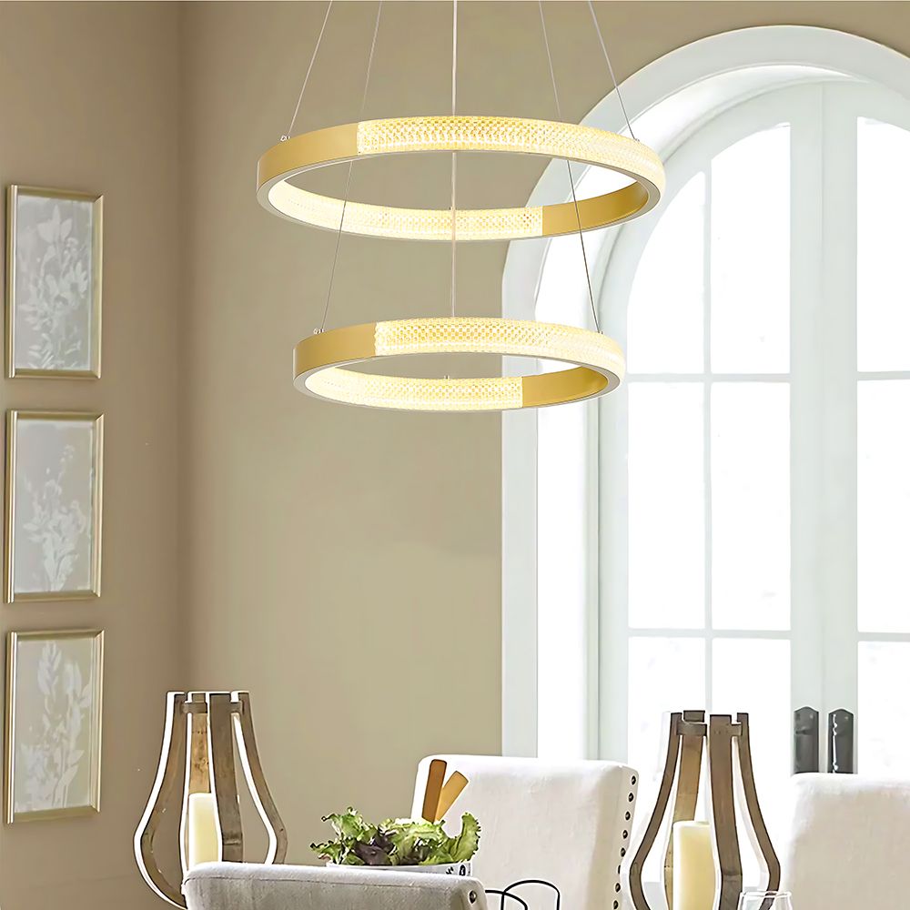 Toolight, LED závesné osvetlenie, 38W, 3000K, LHJ044-CP2, zlatá, OSW-60027
