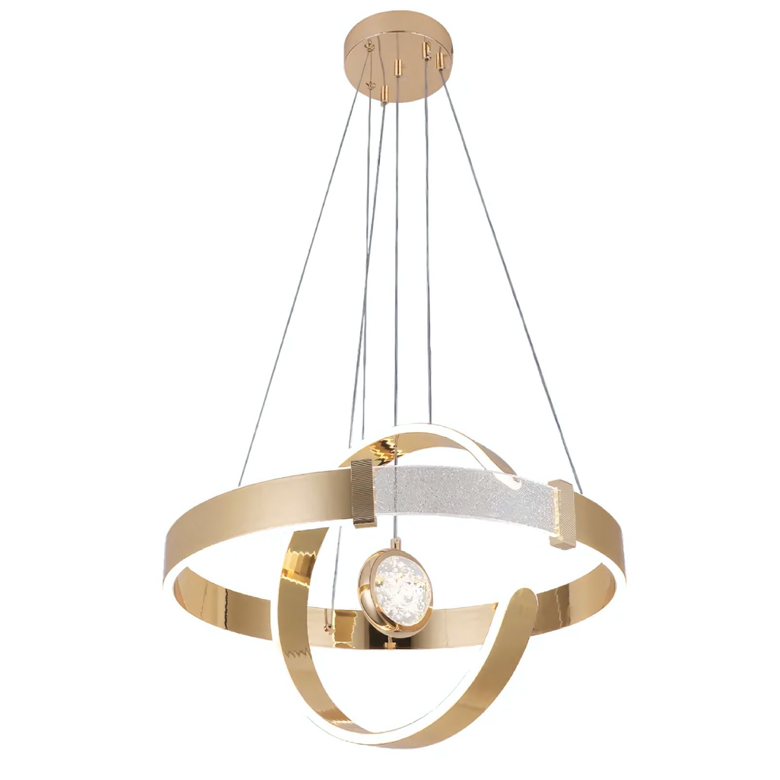 Toolight, LED stropné osvetlenie 64W, 3000W, LHJ060-CP, zlatá, OSW-50029