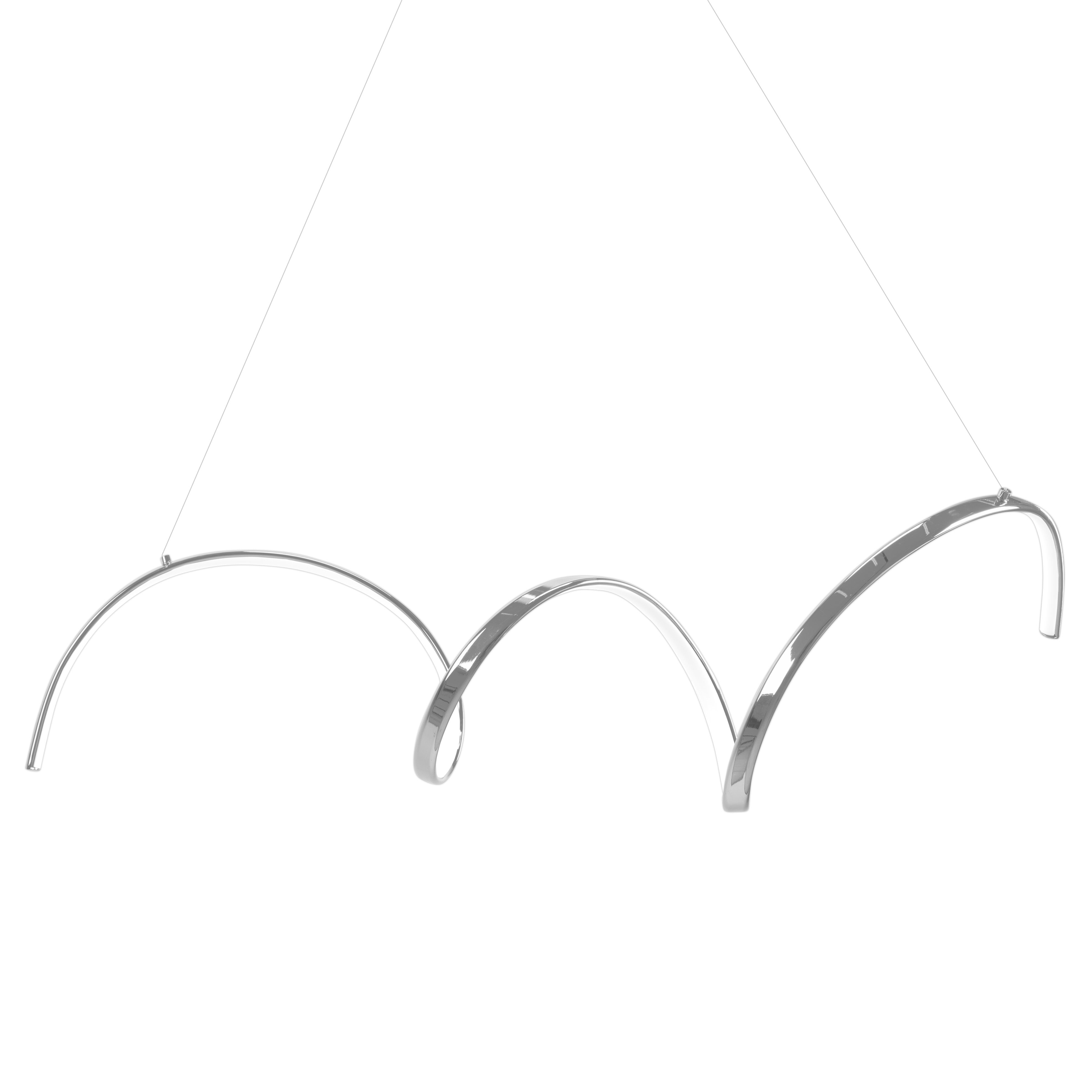 Toolight, LED závesné svietidlo 90cm, 26W, 3000K, LHJ025-CP, chrómová, OSW-60016