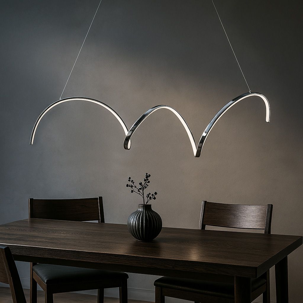 Toolight, LED závesné svietidlo 90cm, 26W, 3000K, LHJ025-CP, chrómová, OSW-60016