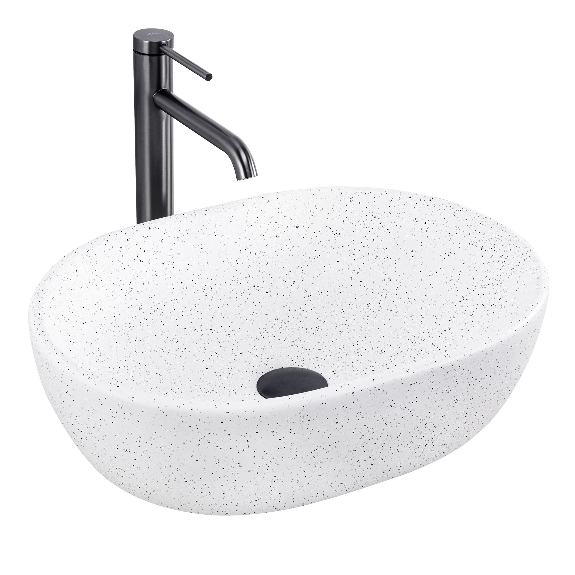 Rea Amelia Warm, umývadlo na dosku 480x345x135 mm, imitácia kameňa, REA-U3001