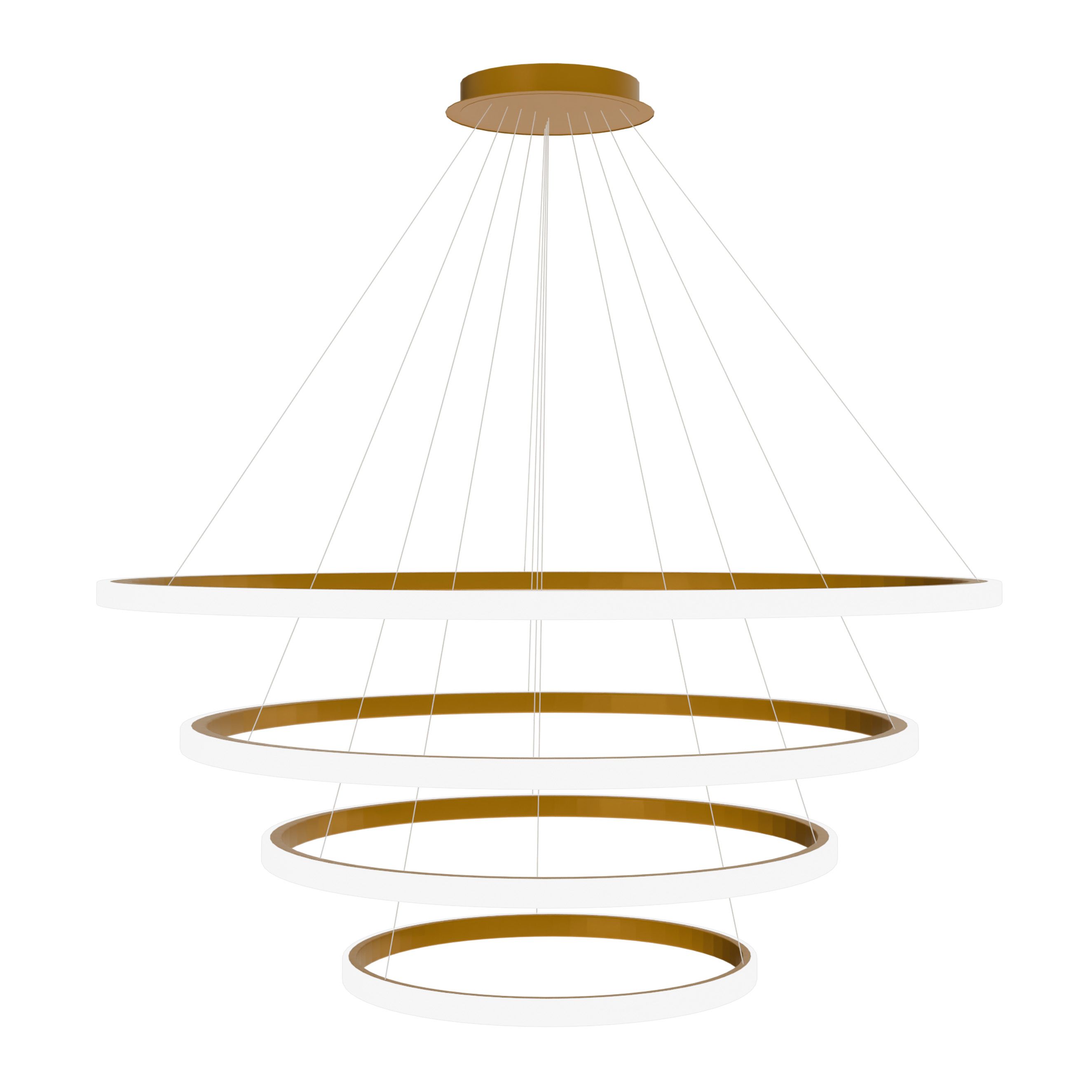 Toolight, závesné svietidlo 100cm, 60W, 3000K, LHJ010-CP4, zlatá matná, OSW-50003