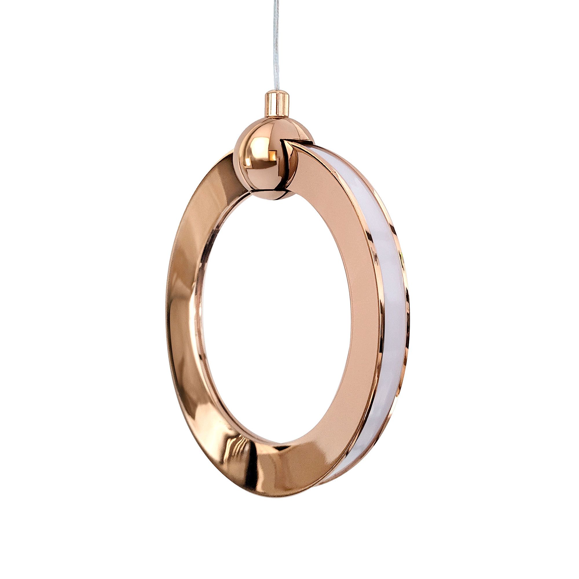 Toolight, LED závesné svietidlo 17x19cm, 10W, 3000K, LHJ101-1CP, ružové zlato, OSW-60046