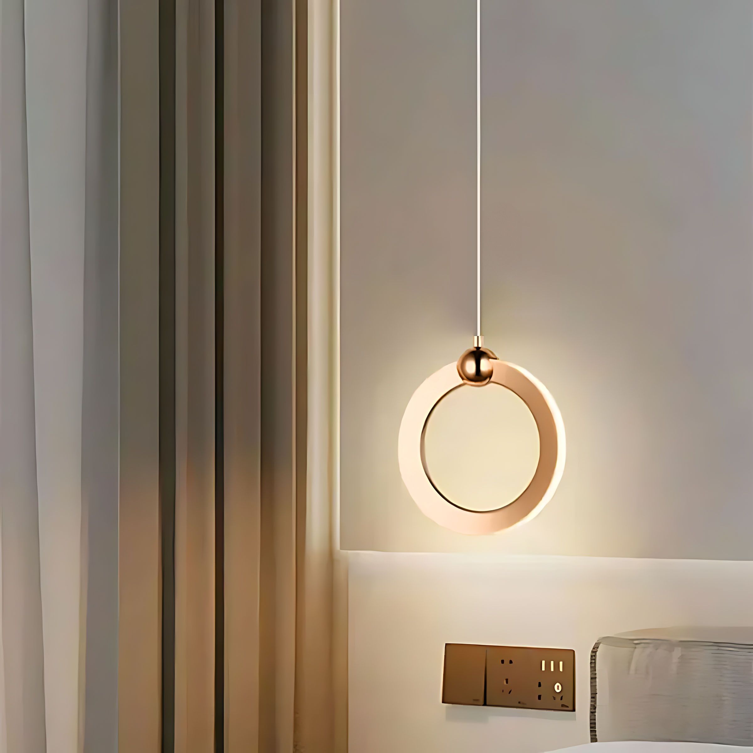 Toolight, LED závesné svietidlo 17x19cm, 10W, 3000K, LHJ101-1CP, ružové zlato, OSW-60046