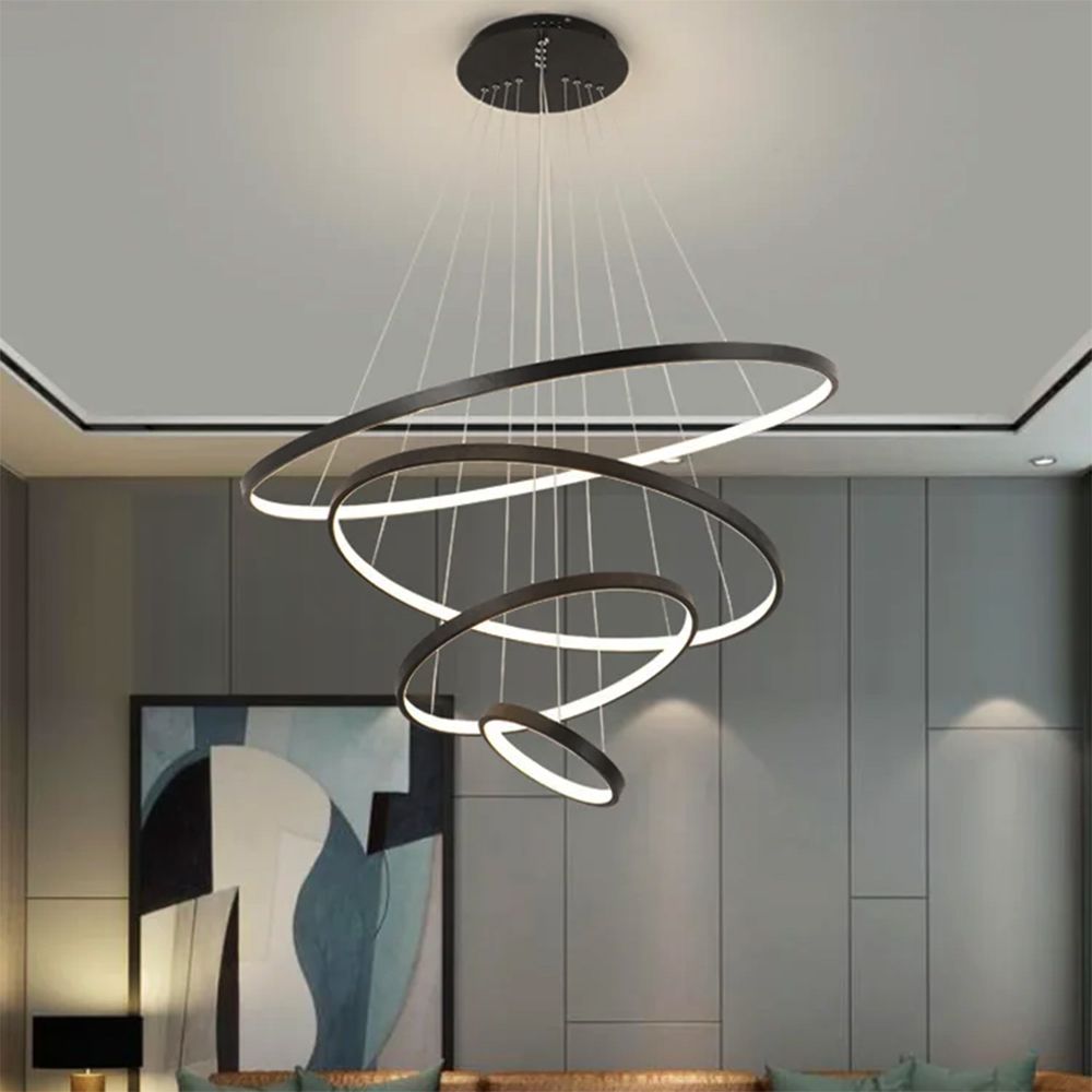 Toolight, LED stropné svietidlo 20/40/60/80 cm, 82W, 3000K, LHJ014-CP4, čierna, OSW-50005