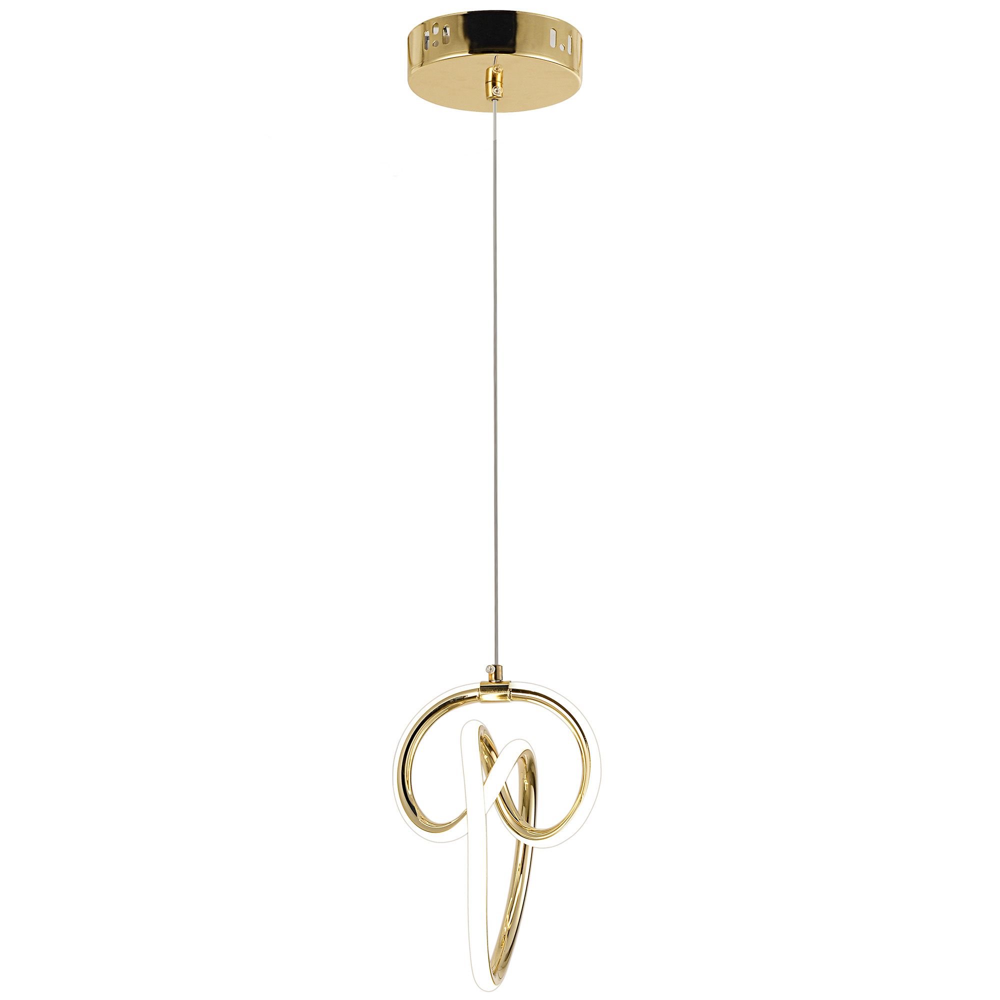 Toolight, LED závesné svietidlo, 11W, 3000K, LHJ092-1CP, zlatá lesklá, OSW-60041
