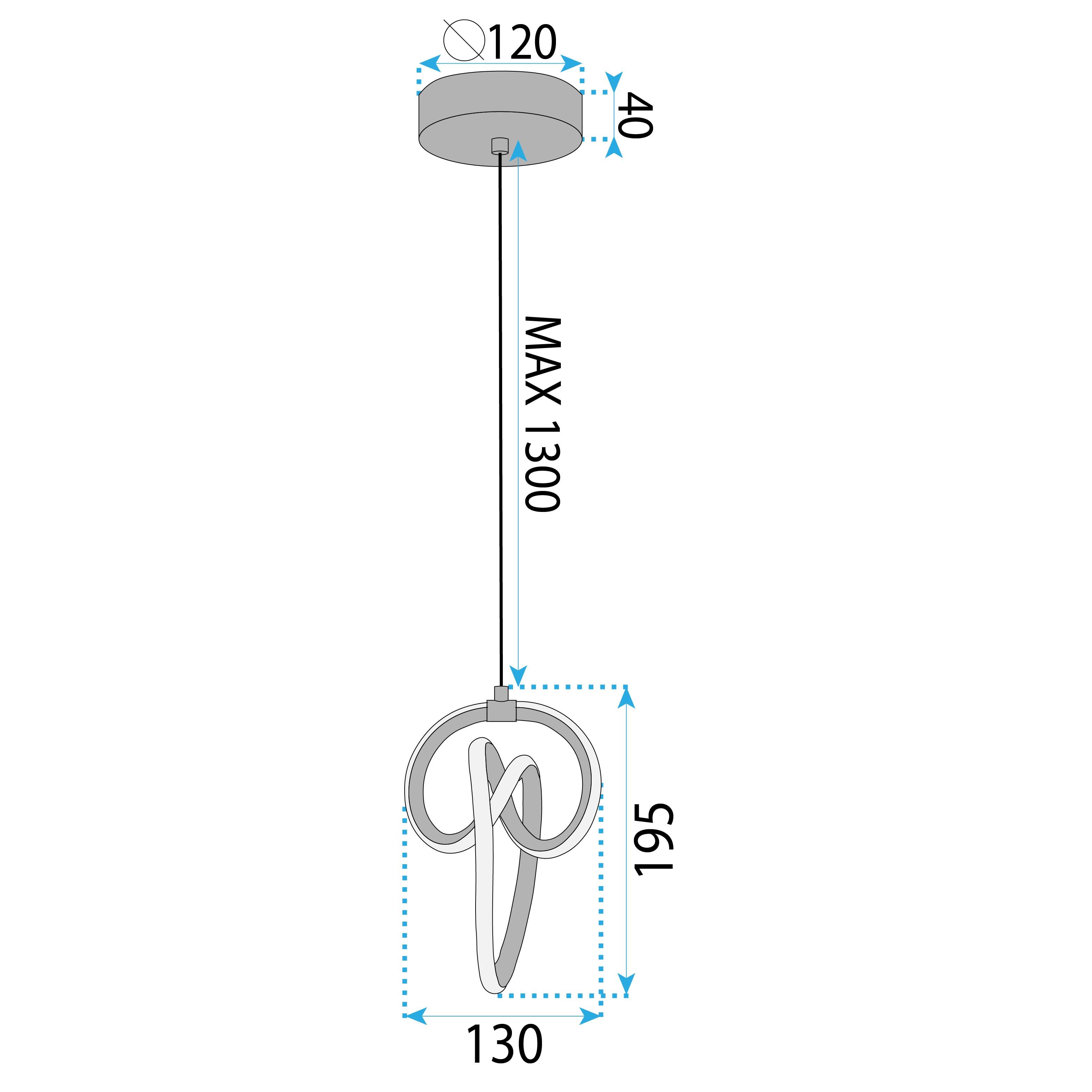 Toolight, LED závesné svietidlo, 11W, 3000K, LHJ092-1CP, zlatá lesklá, OSW-60041
