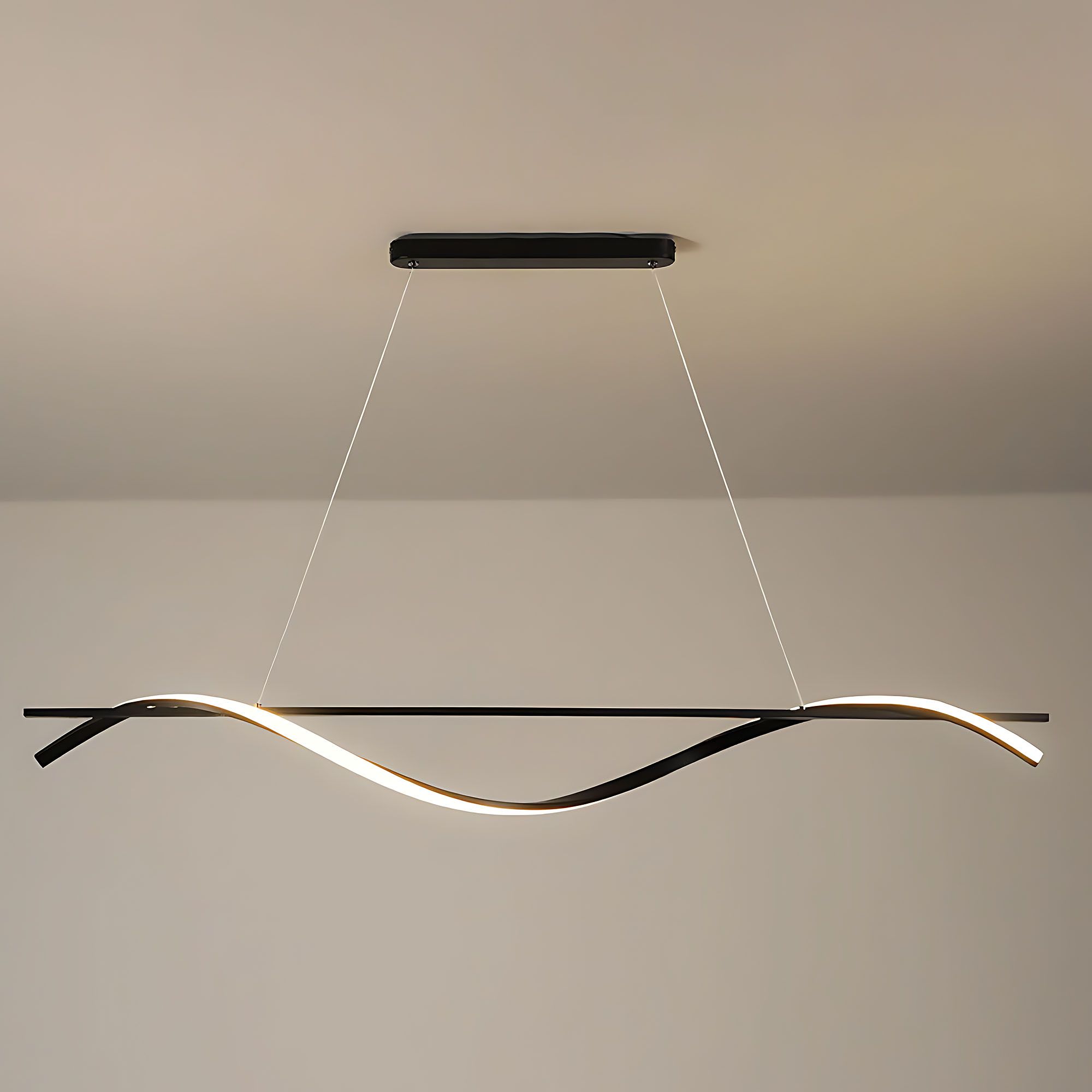 Toolight, LED závesná lampa 120cm, 27W, 3000K, LHJ019-CP, čierna, OSW-50004
