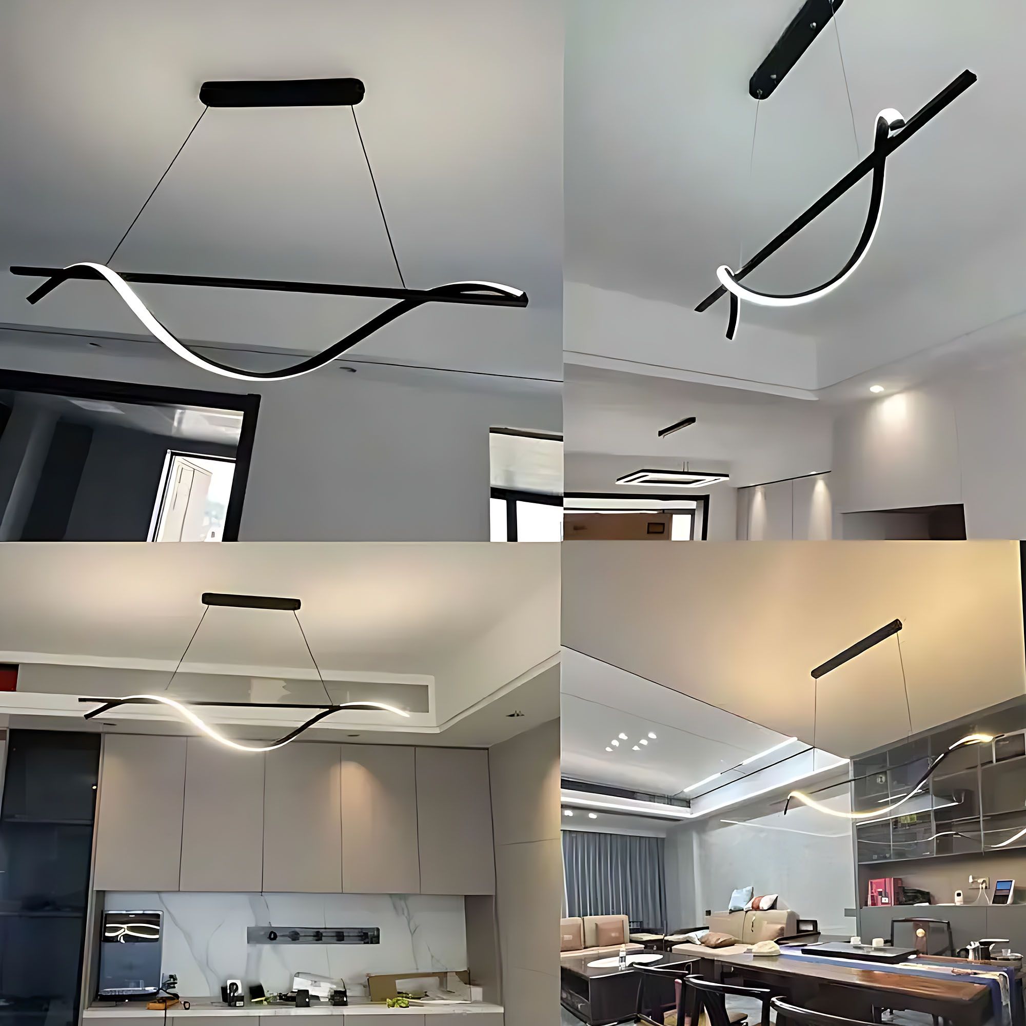 Toolight, LED závesná lampa 120cm, 27W, 3000K, LHJ019-CP, čierna, OSW-50004