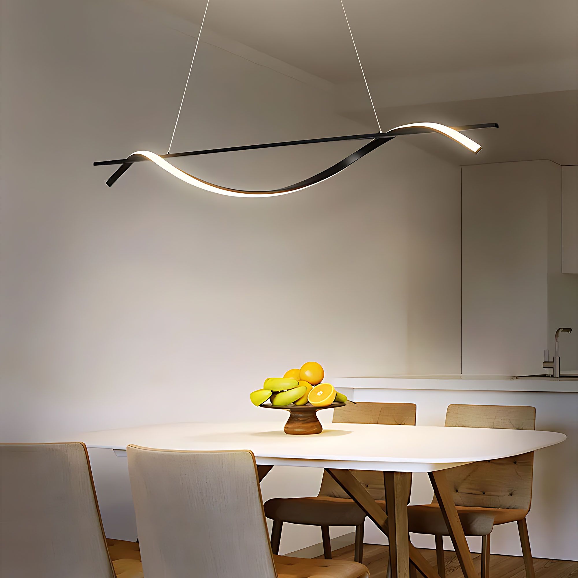 Toolight, LED závesná lampa 120cm, 27W, 3000K, LHJ019-CP, čierna, OSW-50004