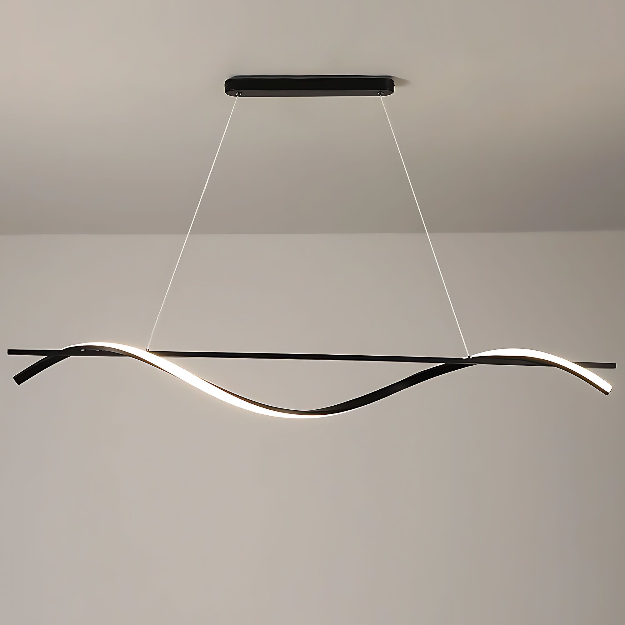 Toolight, LED závesná lampa 120cm, 27W, 3000K, LHJ019-CP, čierna, OSW-50004