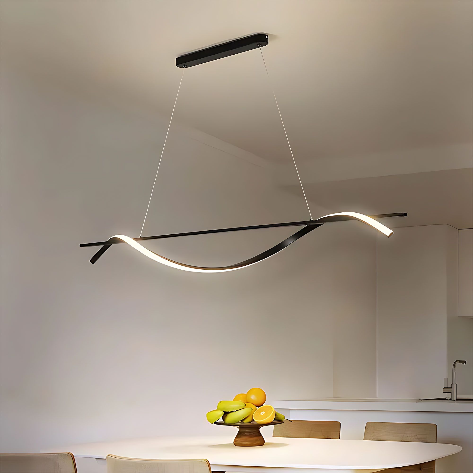 Toolight, LED závesná lampa 120cm, 27W, 3000K, LHJ019-CP, čierna, OSW-50004