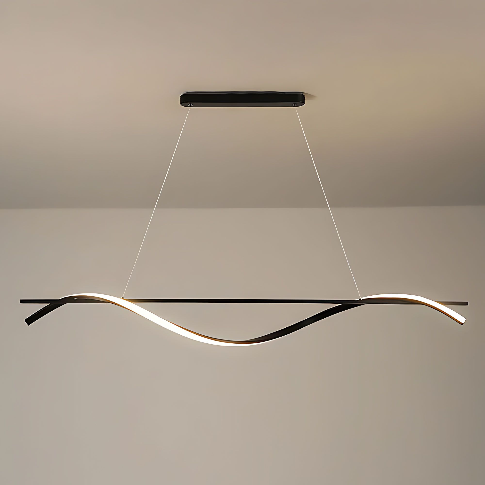 Toolight, LED závesná lampa 120cm, 27W, 3000K, LHJ019-CP, čierna, OSW-50004