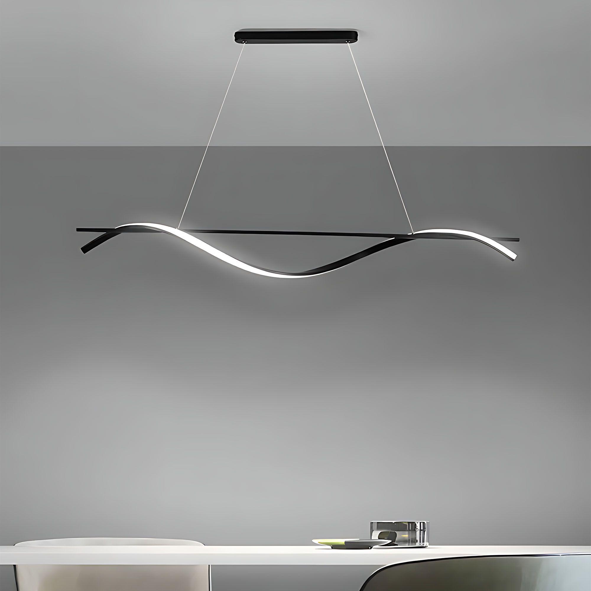 Toolight, LED závesná lampa 120cm, 27W, 3000K, LHJ019-CP, čierna, OSW-50004