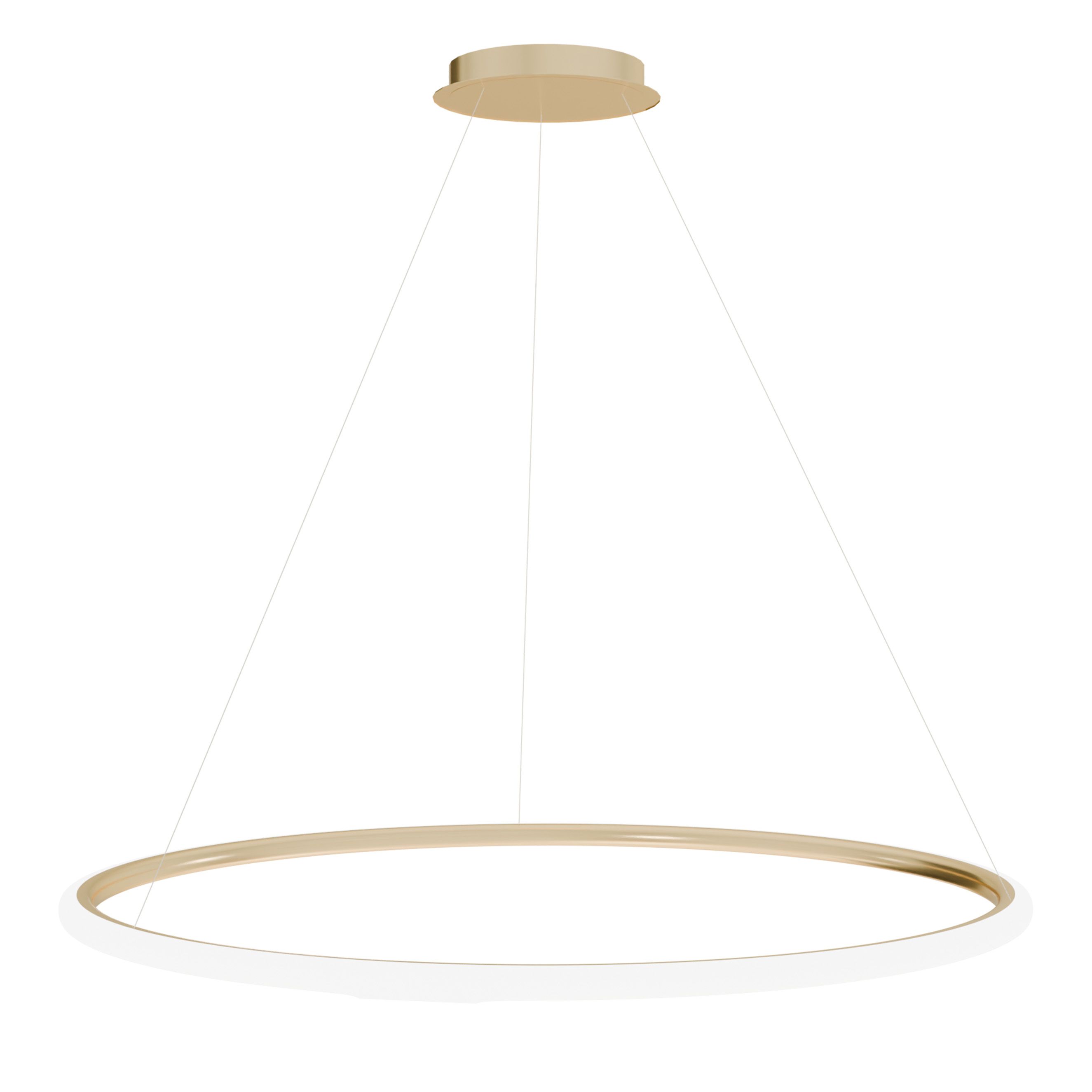 Toolight, LED závesné svietidlo 60cm, 37W, 3000K, LHJ002-CP, zlatá lesklá, OSW-60000