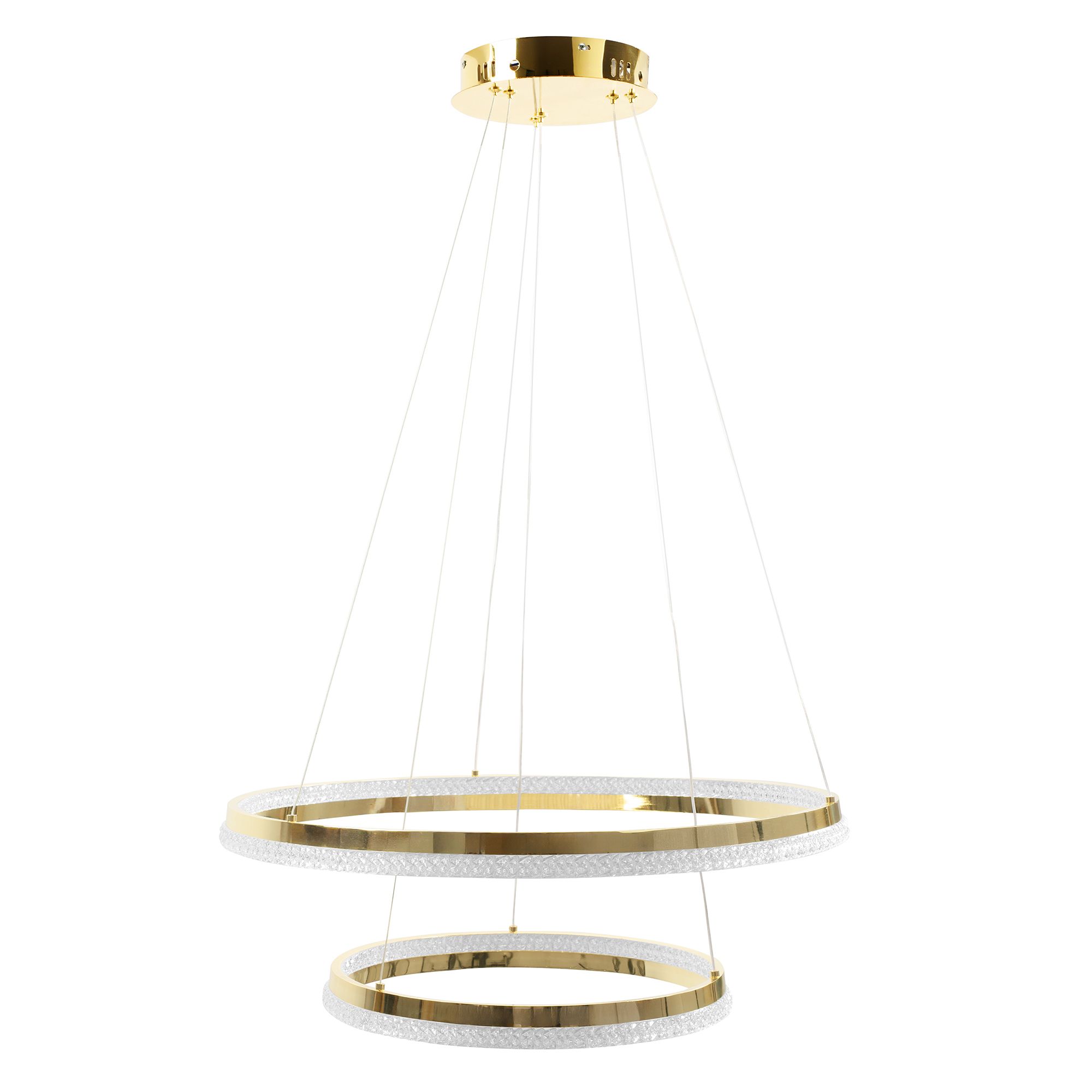 Toolight, LED stropné svietidlo 60cm, 75W, 3000K, LHJ043-CP2, zlatá, OSW-50020