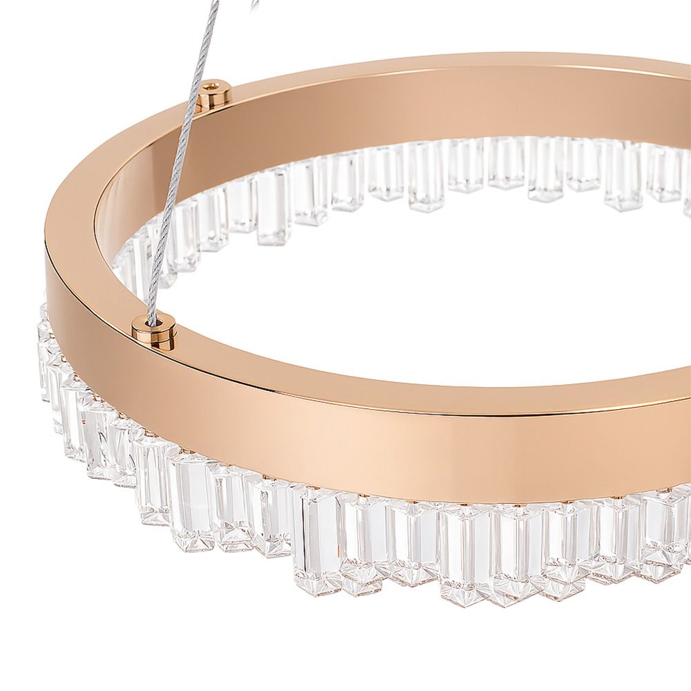 Toolight, závesné LED svietidlo 20cm, 12W, 3000K, LHJ097-CP, ružové zlato, OSW-60042