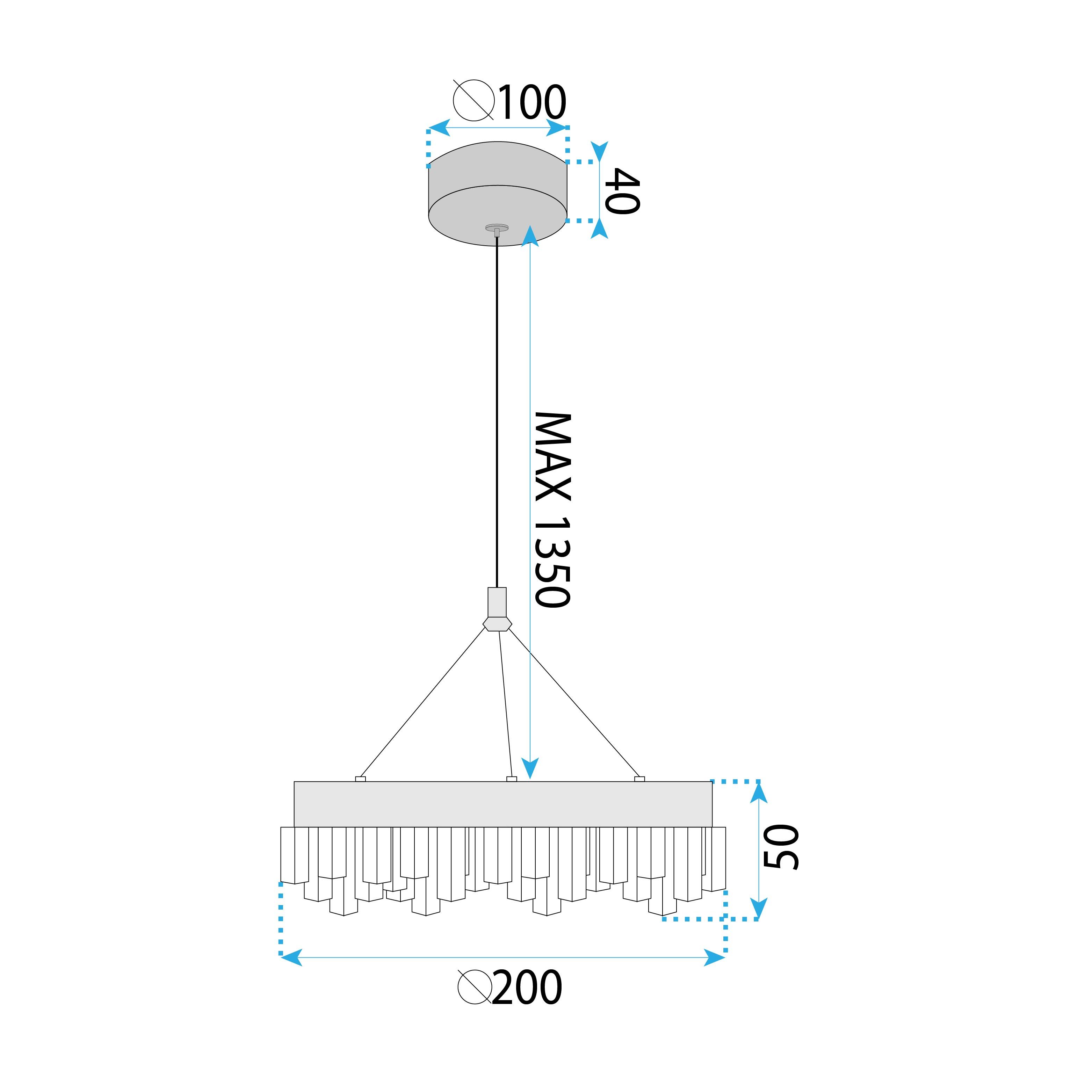 Toolight, závesné LED svietidlo 20cm, 12W, 3000K, LHJ097-CP, ružové zlato, OSW-60042