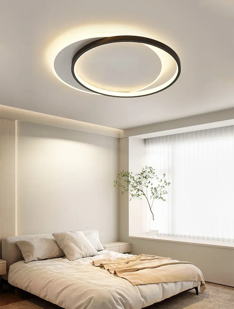 Toolight, LED stropné svietidlo 40cm, LHJ076-C, čierna-biela, OSW-50035