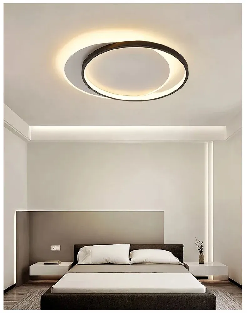 Toolight, LED stropné svietidlo 40cm, LHJ076-C, čierna-biela, OSW-50035
