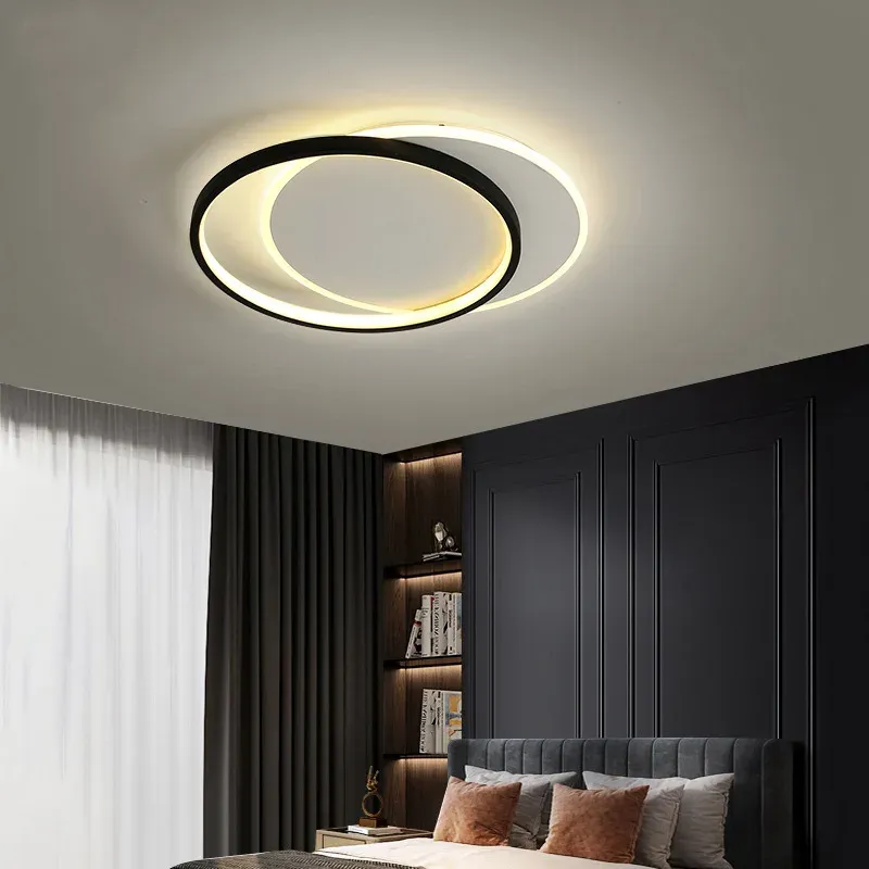 Toolight, LED stropné svietidlo 40cm, LHJ076-C, čierna-biela, OSW-50035