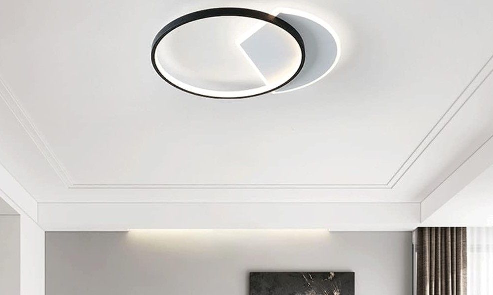 Toolight, stropné svietidlo 50cm, 30W, 3000K, LHJ076-C, čierna-biela, OSW-50037