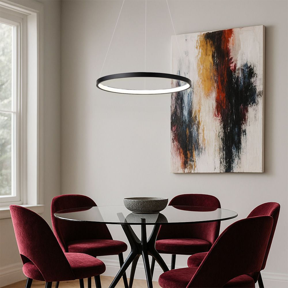 Toolight, LED stropné svietidlo 40cm, 24W, 3000K, LHJ011-CP, čierna, OSW-60006