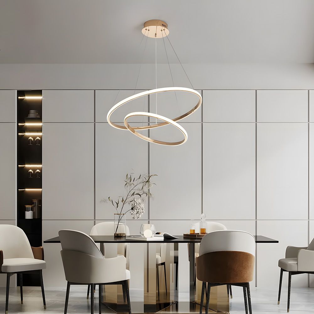 Toolight, LED závesné osvetlenie 40/60cm, 61W, 3000K, LHJ007-CP2, zlatá, OSW-60004