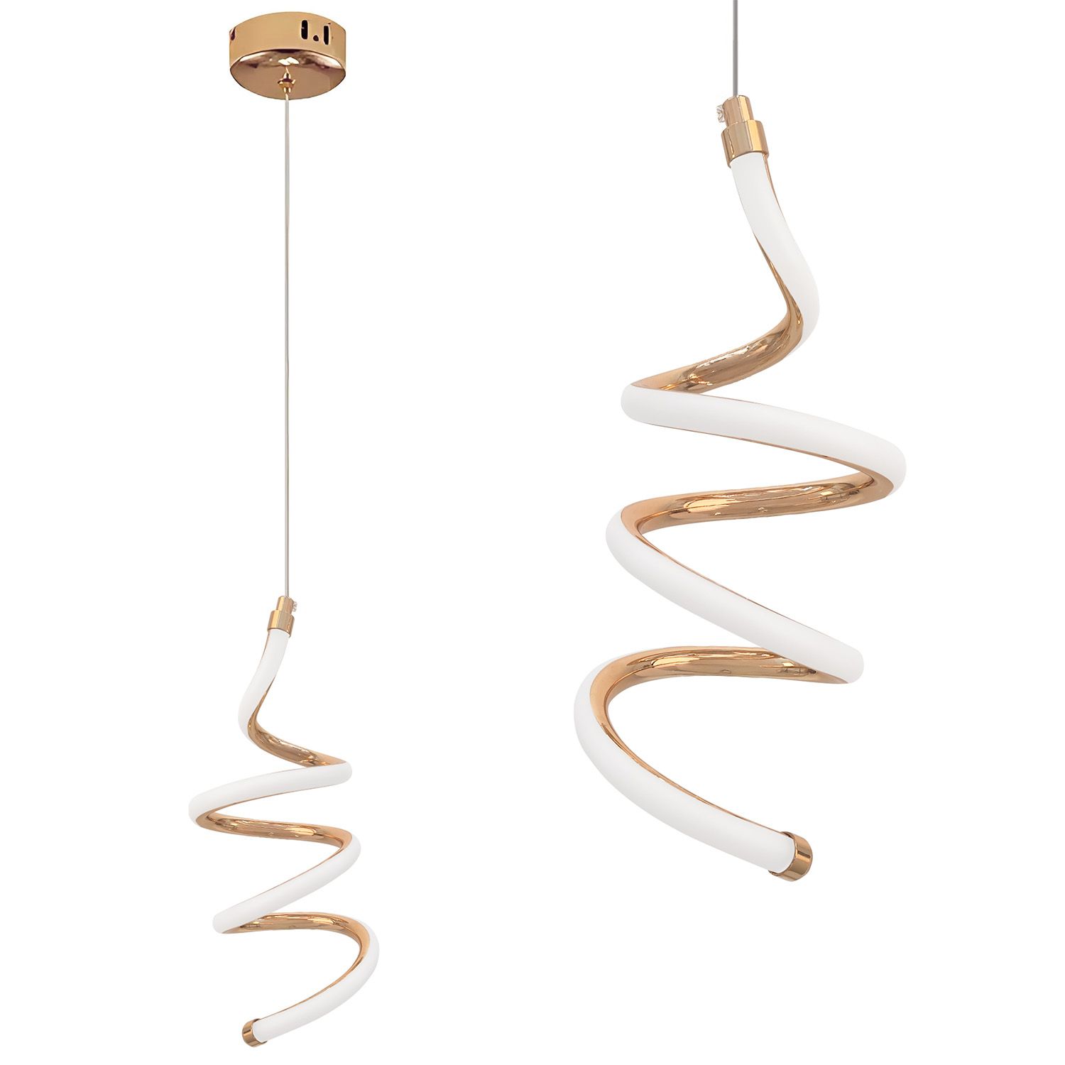 Toolight, LED závesné stropné svietidlo, 12W, 3000K, LHJ096-1CP, ružové zlato, OSW-50041