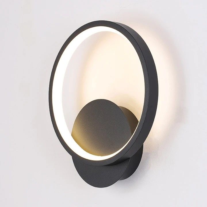 Toolight, LED nástenné svietidlo 20cm, 10W, 3000K, LHJ081-W, čierna matná, OSW-50060