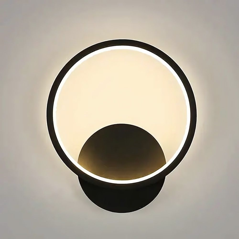 Toolight, LED nástenné svietidlo 20cm, 10W, 3000K, LHJ081-W, čierna matná, OSW-50060