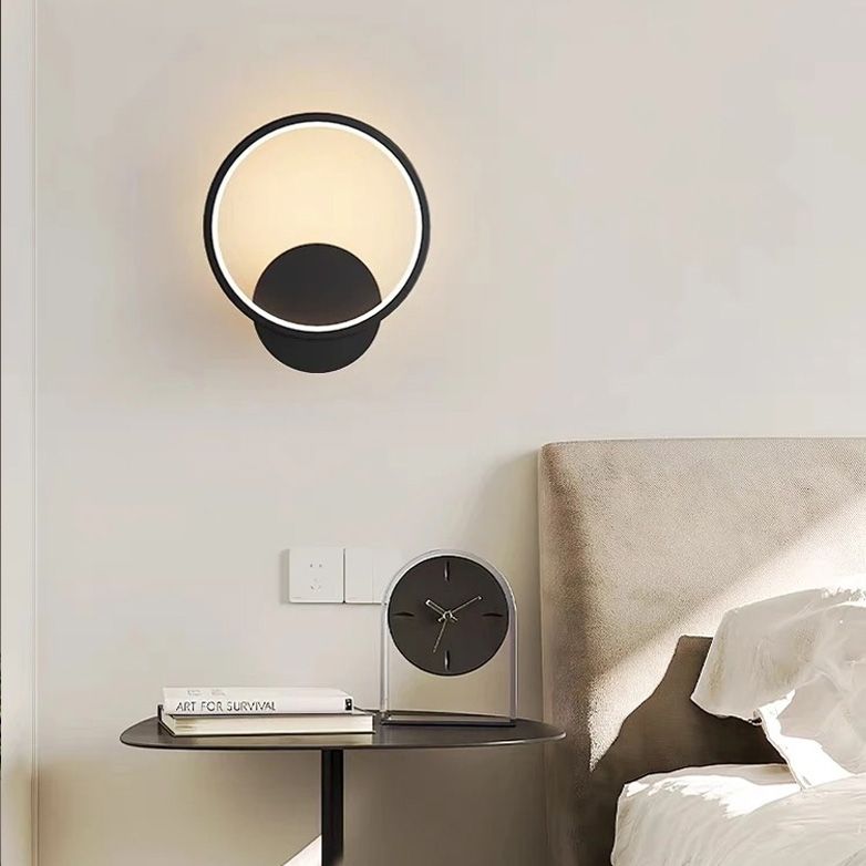 Toolight, LED nástenné svietidlo 20cm, 10W, 3000K, LHJ081-W, čierna matná, OSW-50060
