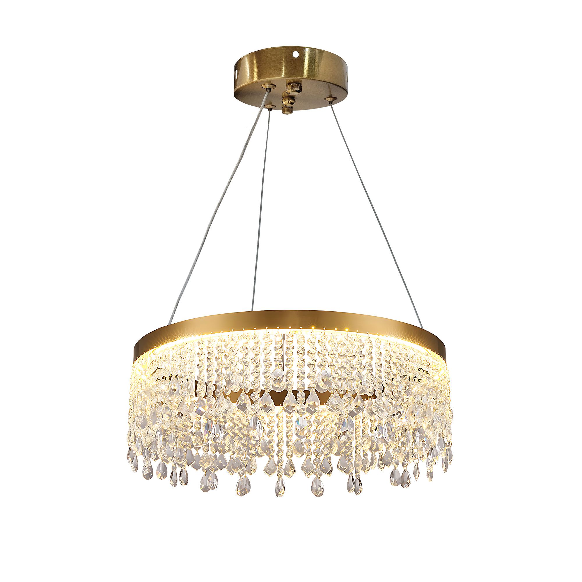 Toolight, LED závesné osvetlenie 40cm, 18W, 4000K, APP1730-1CP, zlatá, OSW-04341