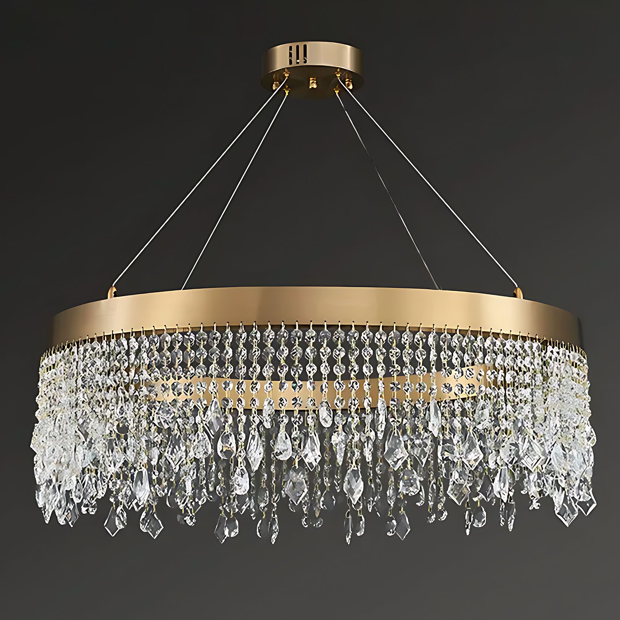 Toolight, LED stropné osvetlenie 60cm, 24W, 4000K, APP1731-1CP, zlatá, OSW-04342