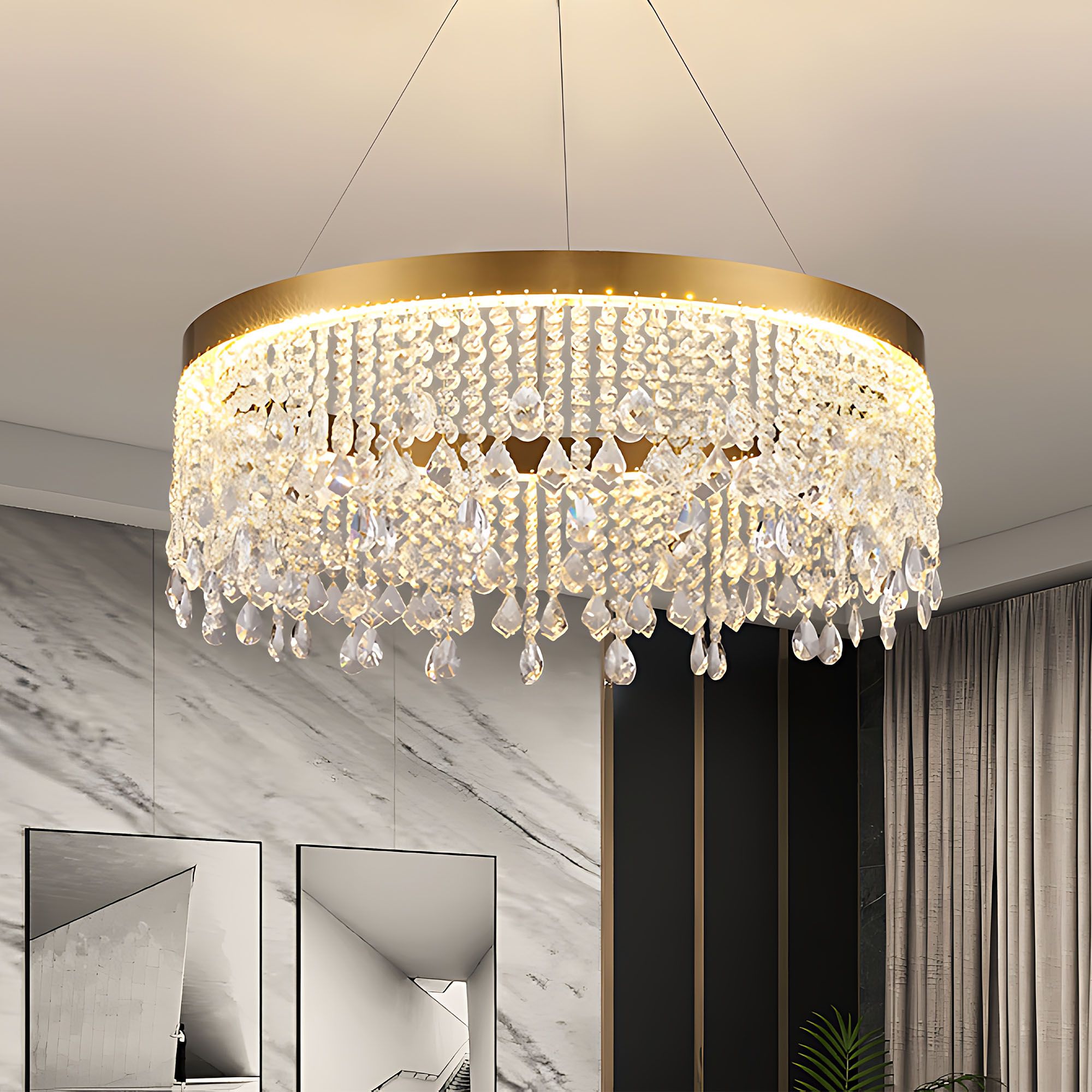 Toolight, LED stropné osvetlenie 60cm, 24W, 4000K, APP1731-1CP, zlatá, OSW-04342