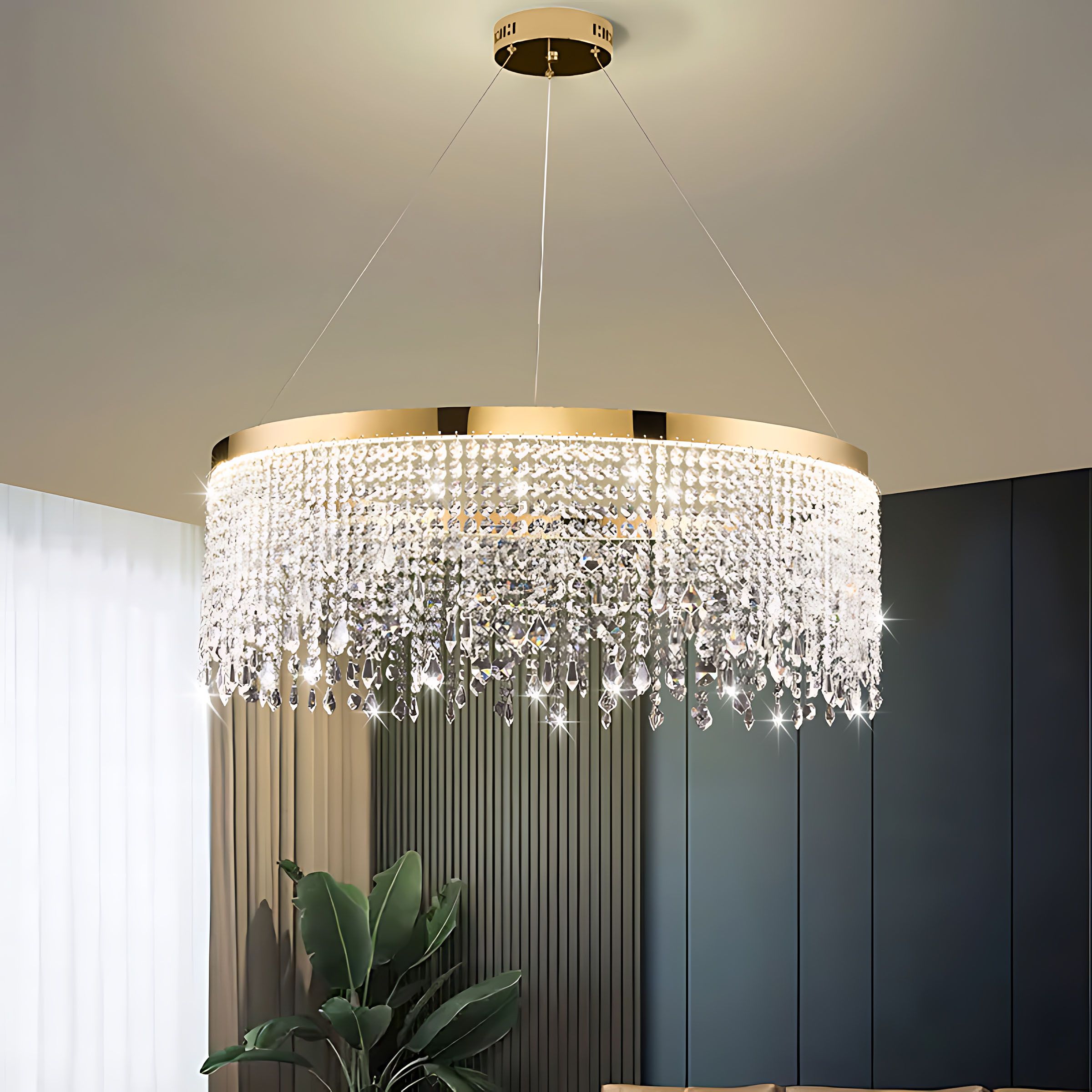 Toolight, LED stropné osvetlenie 60cm, 24W, 4000K, APP1731-1CP, zlatá, OSW-04342