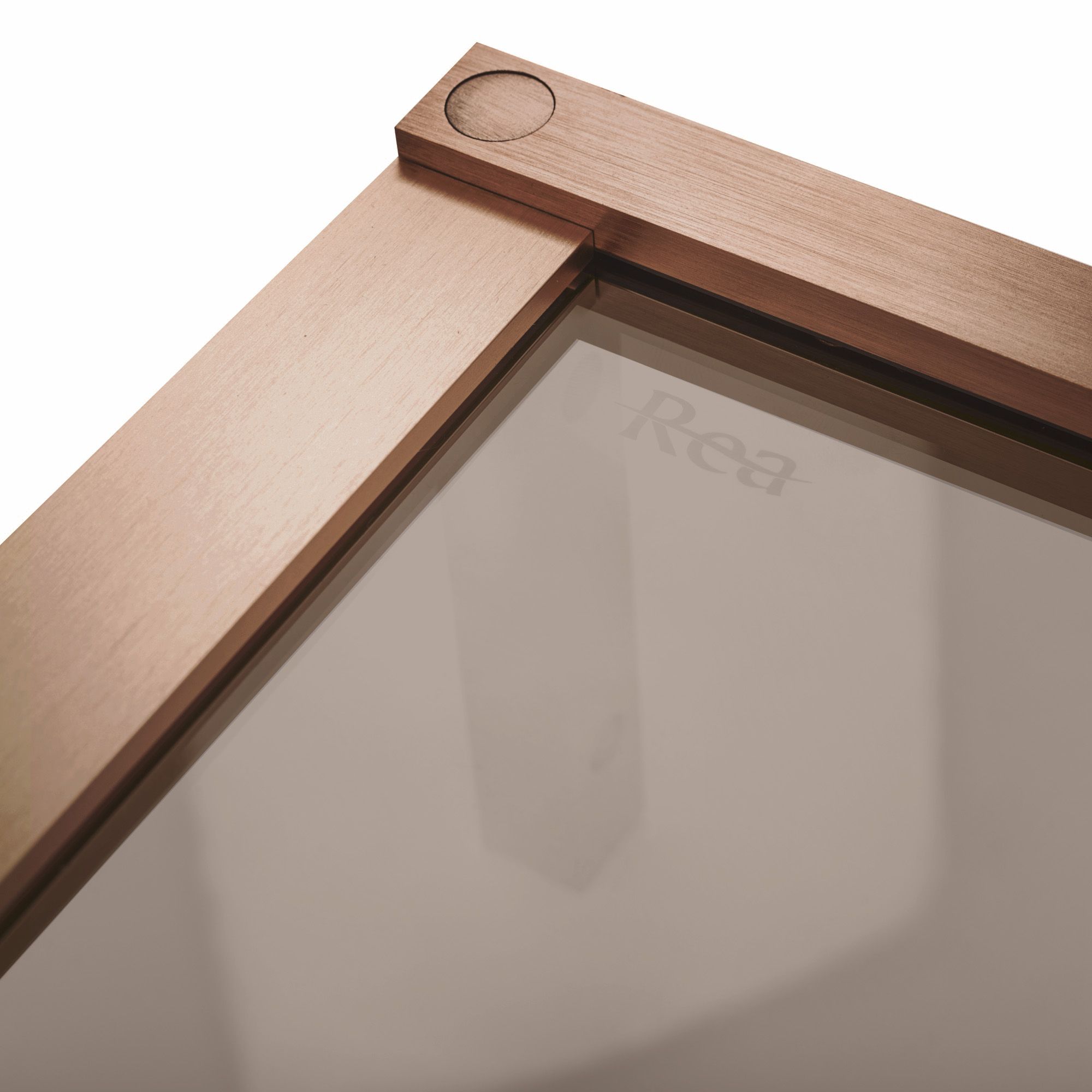 Rea Hugo Double, 2-krídlový sprchovací kút 90 (dvere) x 80 (dvere) x 200 cm, 6mm šedé sklo, medený profil, KPL-K6972