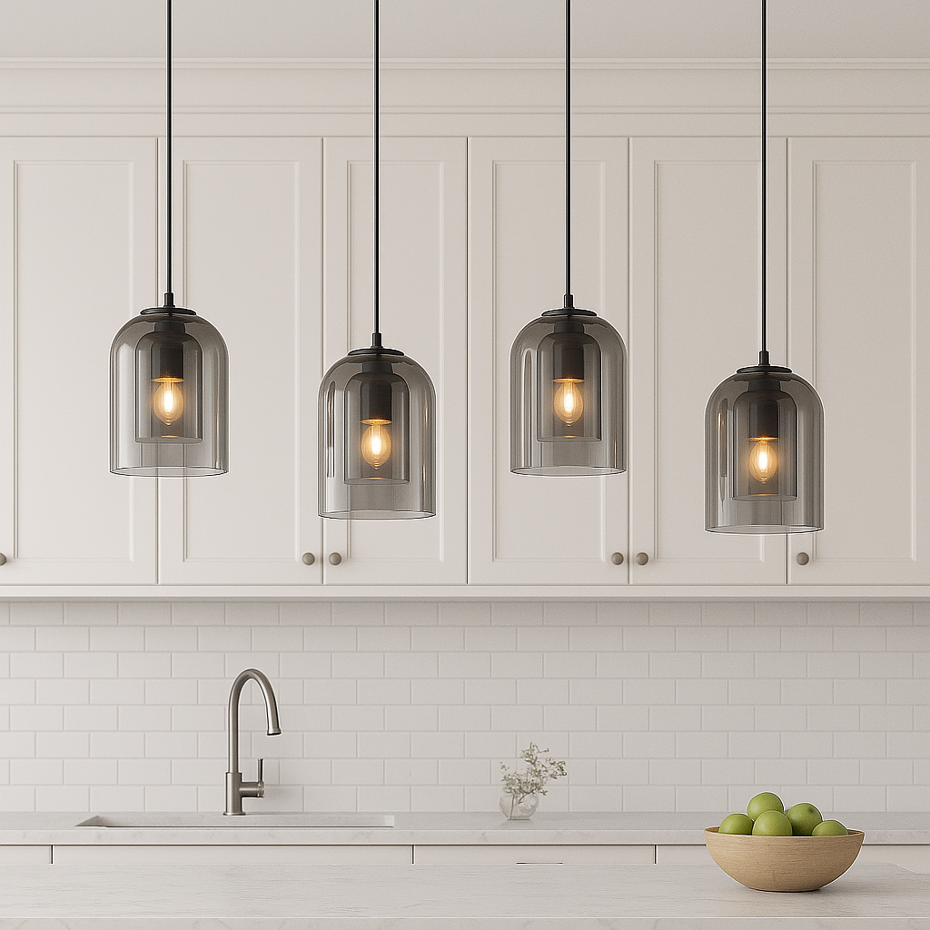 Toolight Amber, závesné svietidlo 1xE27 APP1704-1PC, šedá-čierna, OSW-04336